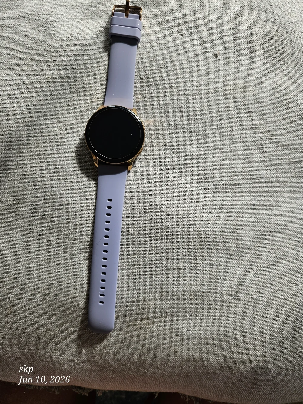 Luna PRO Gold Case Lavender Silicone Smartwatch with Round Display